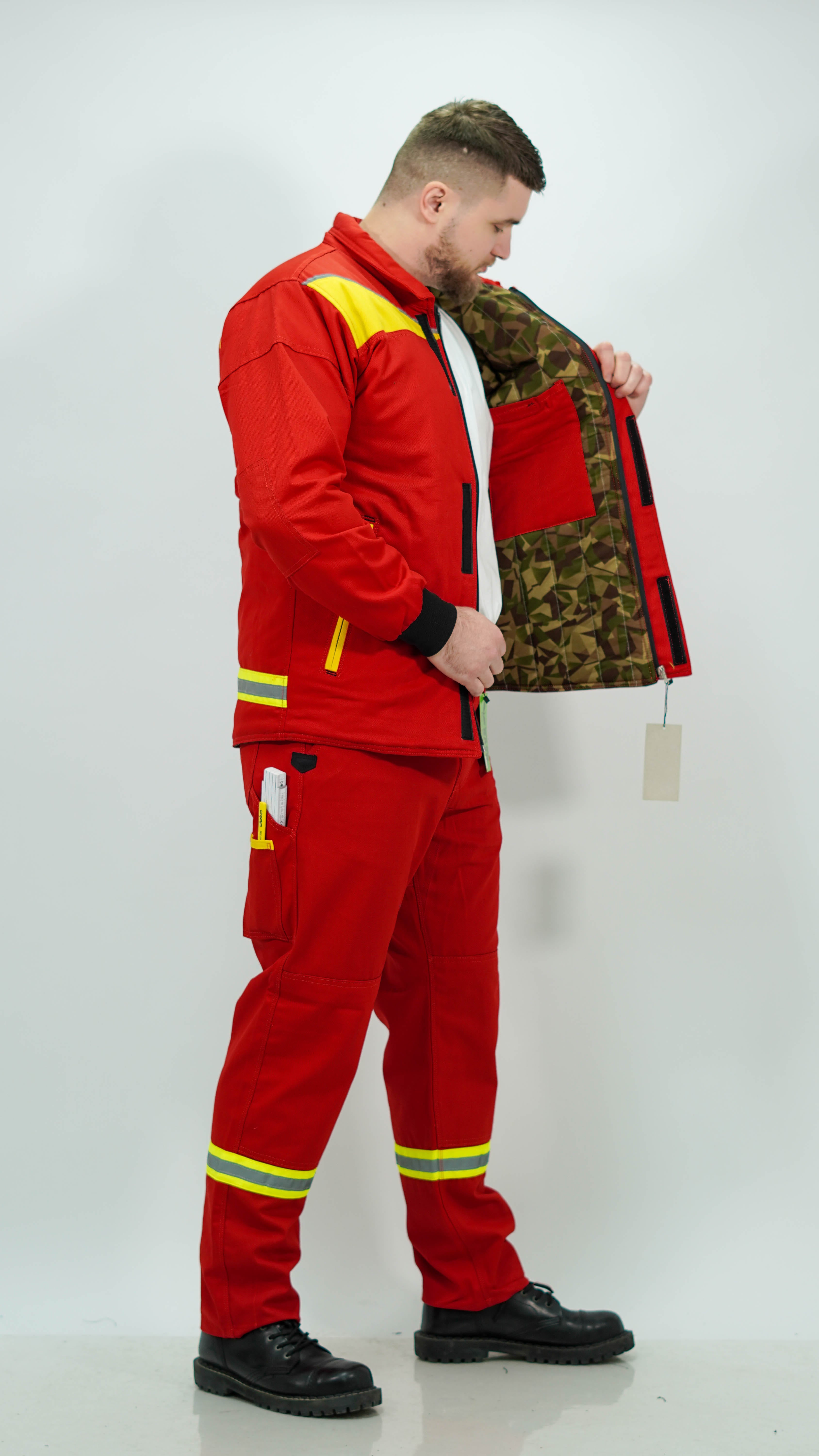 Komplet Crveno Radno Odelo Traka