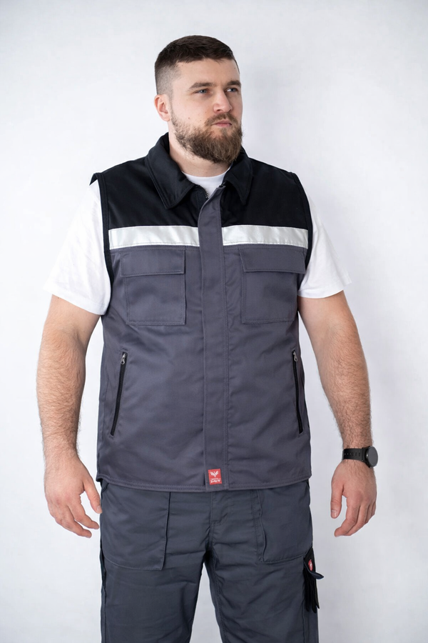 Pantalone + Prsluk Sivo Odelo