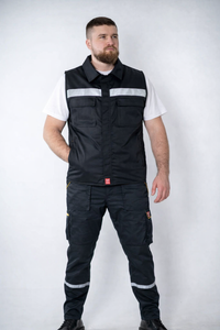 Tregerice + Bluza + Prsluk Crno Odelo