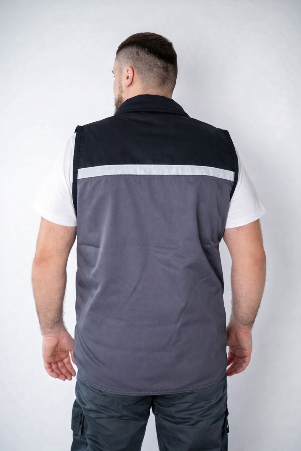 Tregerice + Prsluk Sivo Odelo