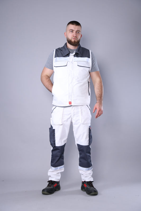 Pantalone + Prsluk Belo Odelo
