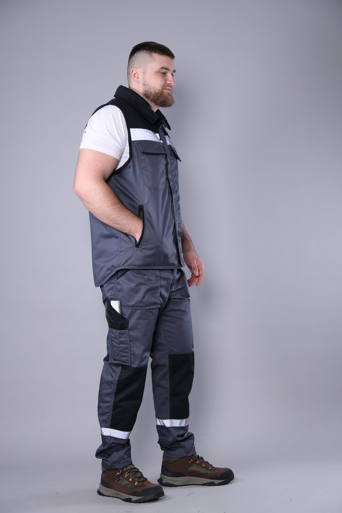 Pantalone + Prsluk Sivo Odelo
